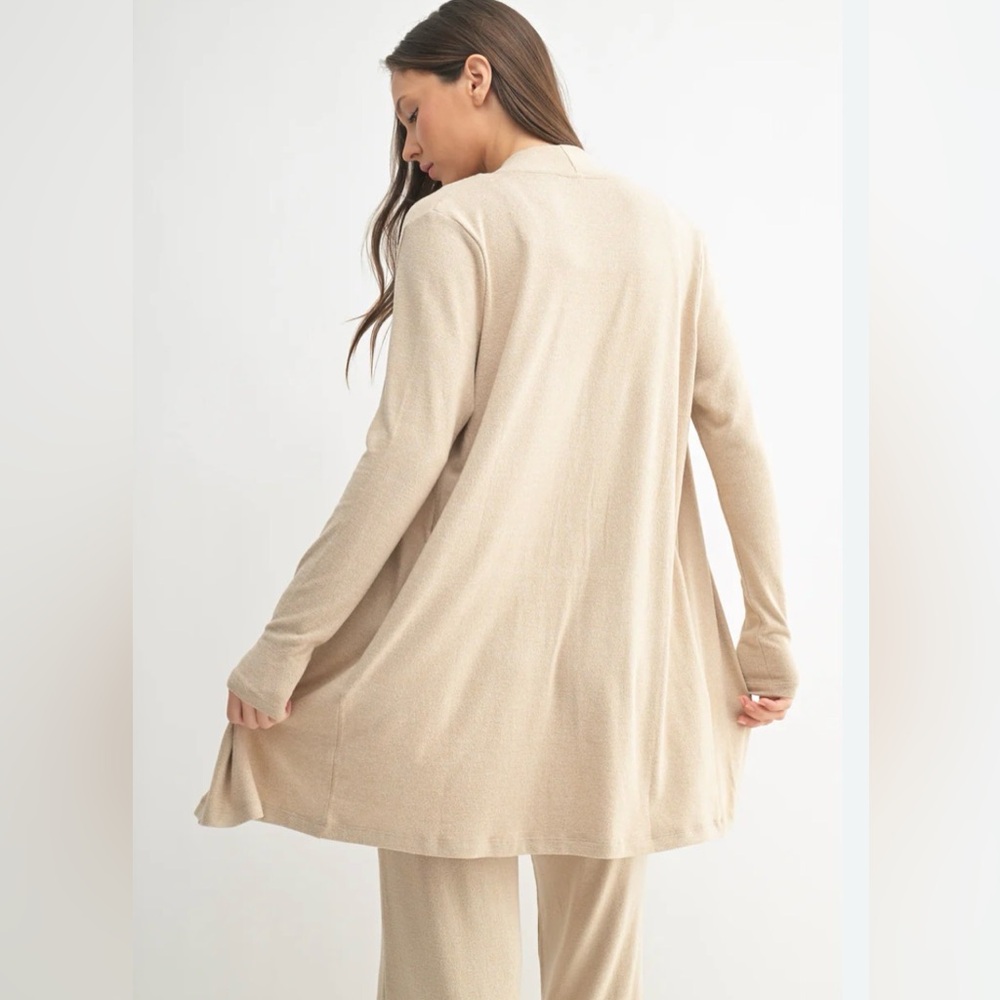 Mono b Cozy Hacci‎ Cardigan Small Beige Cream